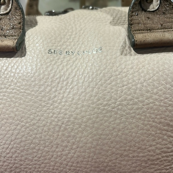 See By Chloe Off White Leather Handbag Crossbody EUC - Picture 3 of 17